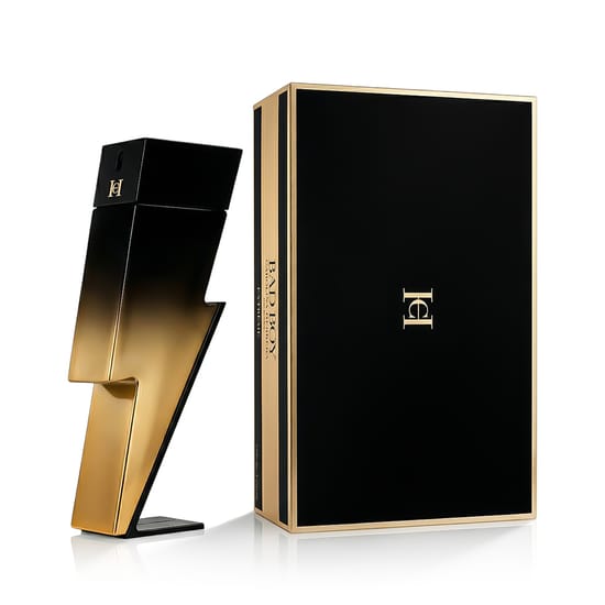 Минималистичный флакон Carolina Herrera Bad Boy Elixir EDP с элегантным акцентом