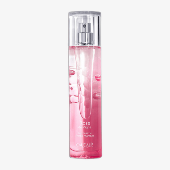 Оригинальная упаковка Caudalie Rose de Vigne Eau Fraîche Бутылка Caudalie Rose de Vigne Eau Fraîche с цветочным дизайном