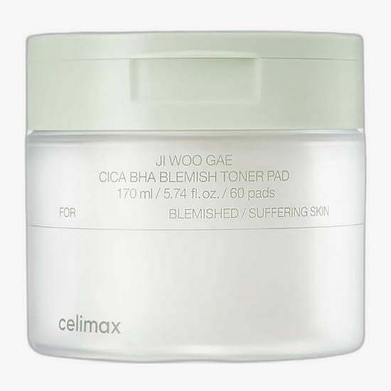 Celimax Ji Woo Gae Cica BHA Blemish Toner Pad pakendi pilt