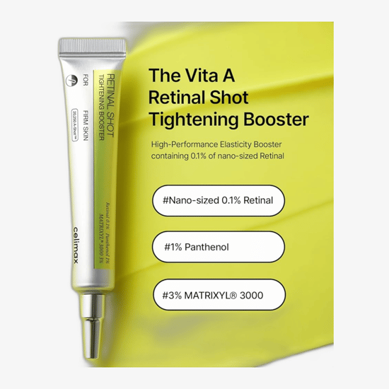 Упаковка Celimax Retinal Shot Tightening Booster Бутылочка Celimax Retinal Shot Tightening Booster