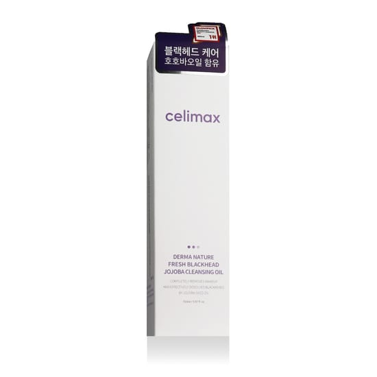 Celimax Derma Nature Fresh jojoba puhastusõli mustpeade eemaldamiseks pudelil
