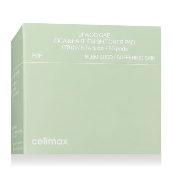 Celimax Ji Woo Gae Cica BHA Blemish Toner Pad pakendi pilt