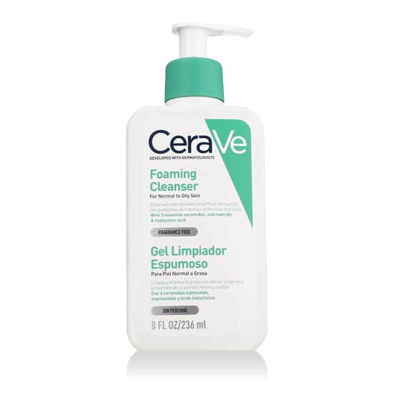 Original Packaging of CeraVe Foaming Cleanser CeraVe Foaming Cleanser in Packaging