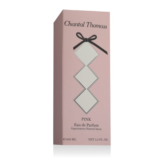Chantal Thomass Pink EDP bottle in soft light, reflecting refined elegance