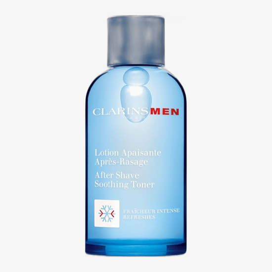Clarins men after shave soothing toner pudeli lähivõte