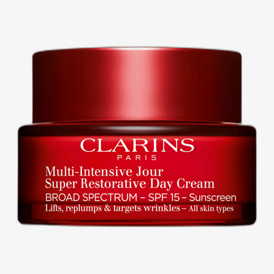Макро крупный план Clarins Multi-Intensive Super Restorative Day Cream SPF