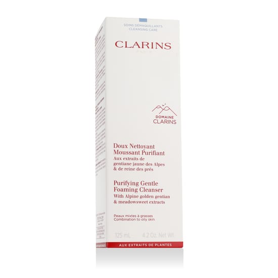 бутылка очищающего геля Clarins крупным планом