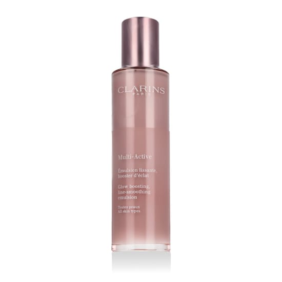 Clarins multi-active glow boosting emulsion pudeli lähivõte