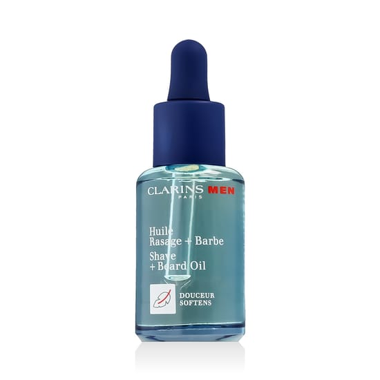 Clarins men raseerimis- ja habemeõli pakend Clarins men raseerimis- ja habemeõli pudel