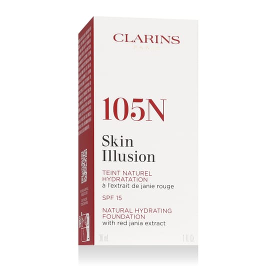 Тональный крем Clarins Skin Illusion 105N Nude — лёгкая текстура, естественный тон, сияющая кожа
