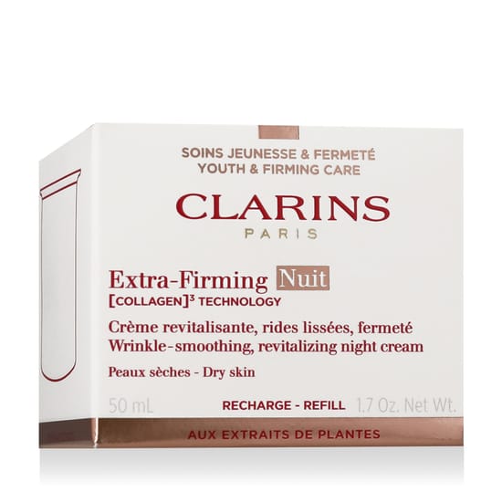 Макросъемка ночного крема Clarins Extra Firming Nuit для сухой кожи