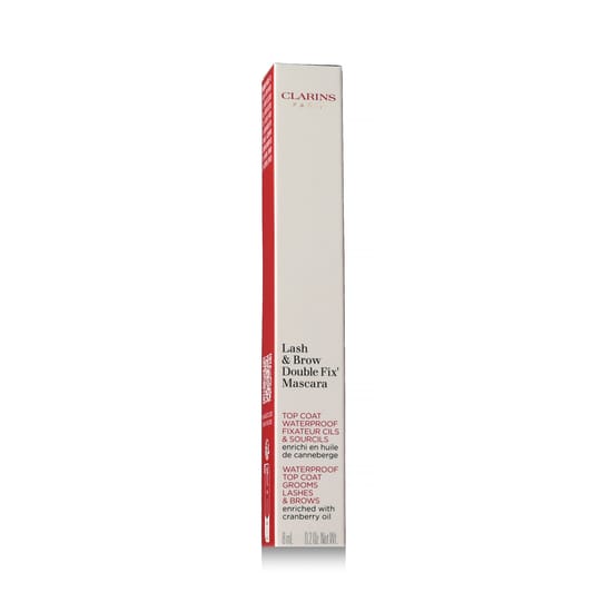 прозрачная упаковка туши Clarins Lash & Brow Double Fix Mascara