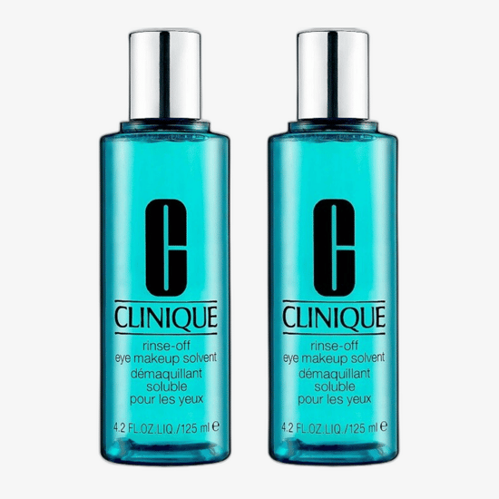 Clinique rinse off eye makeup solvent bottle close-up