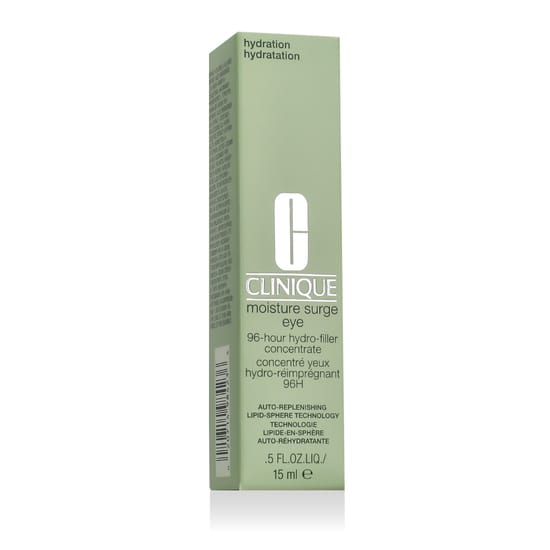Close-up of Clinique Moisture Surge Eye 96-H Hydro-Filler Concentrate texture and packaging