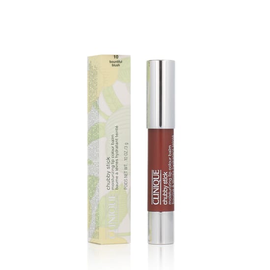 Крупный план Clinique Chubby Stick Moisturizing Lip Colour Balm 10 Bountiful Blush, мягкий бальзам для губ