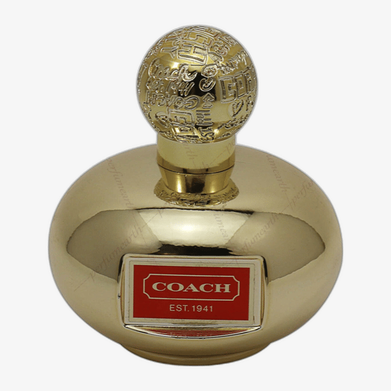 Elegant bottle of Coach Gold Parfum
