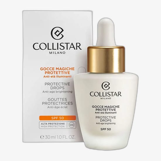 Collistar Daily Protection Protective Drops SPF 50 õrna konsistentsiga tilgad pudelis