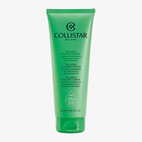 Original packaging of Collistar Talasso Shower Cream Bottle of Collistar Talasso Shower Cream for body care