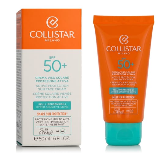 Collistar smart sun protection® aktiivse kaitse näokreemi SPF 50+ lähivõte