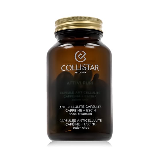 Collistar Pure Actives tselluliidivastased kapslid, minimalistlik pakend, kapslite detailne vaade