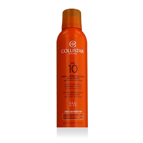 Niisutav päikesekaitsesprei SPF 10 minimalistlikus Collistari pudelis