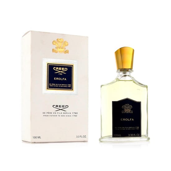Bottle of Creed Erolfa EDP with elegant design