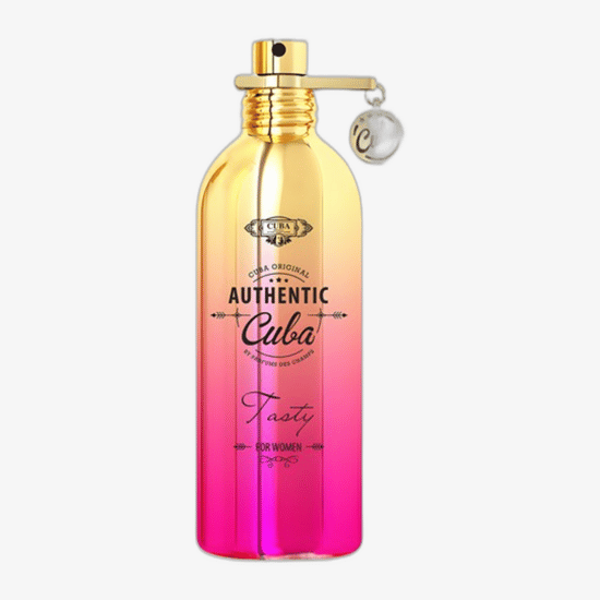 Bottle of Cuba Authentic Tasty EDP close-up