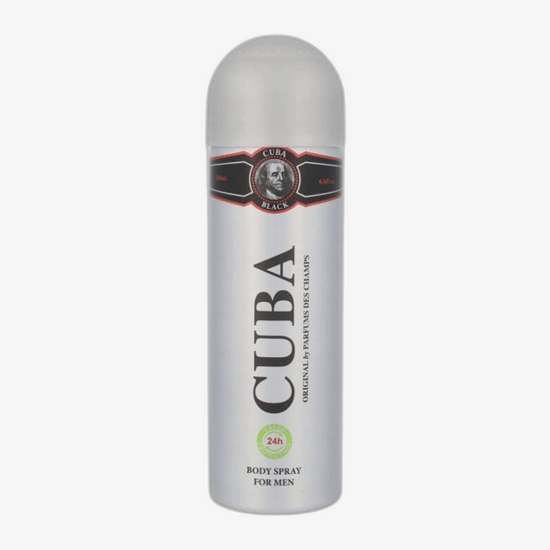 Bottle of Cuba Black Deodorant VAPO with spray nozzle