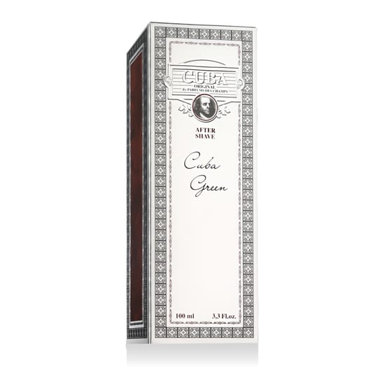 Cuba Green After Shave Lotion packaging and refreshing post-shave details Cuba Green After Shave Lotion bottle reflecting fresh and invigorating character