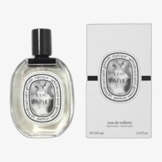 Close-up of Diptyque L'Eau Papier EDT spray sample