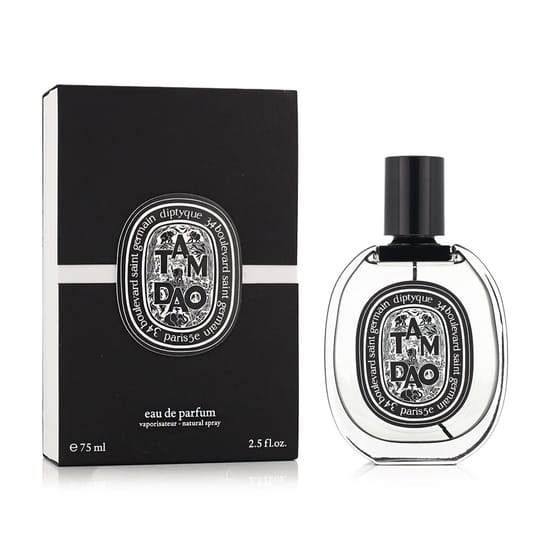 Elegant close-up of Diptyque Tam Dao EDP bottle