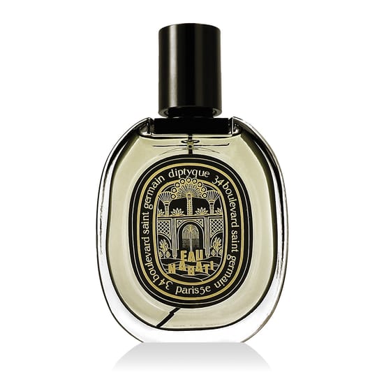 Close-up of Diptyque Eau Nabati fragrance bottle