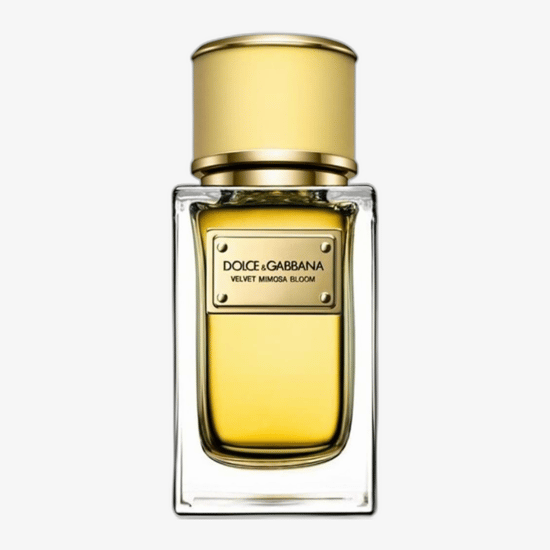 Бутылка Dolce & Gabbana Velvet Mimosa Bloom EDP крупным планом