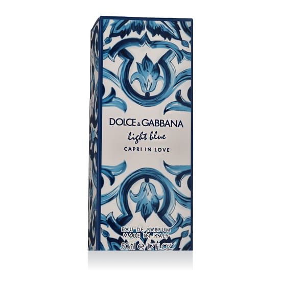 Elegant bottle of dolce & gabbana light blue capri in love edp