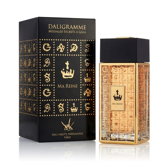 Originaalpakend Dali Haute Parfumerie Daligramme Ma Reine EDP Dali Haute Parfumerie Daligramme Ma Reine EDP pudel lähedalt