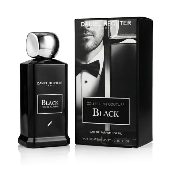 Daniel Hechter Collection Couture Black EDP original packaging Bottle of Daniel Hechter Collection Couture Black EDP expressing a refined, minimalist design