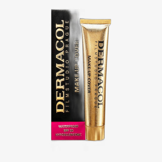 Close-up of Dermacol Make-Up Cover SPF 30 (210) packaging