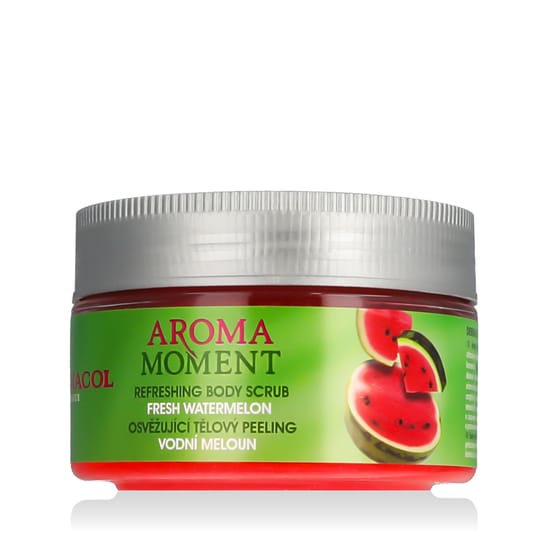 Dermacol Aroma Ritual Fresh Watermelon kehakoorija originaalpakendis Dermacol Aroma Ritual Fresh Watermelon kehakoorija pakend ja toode lähedalt