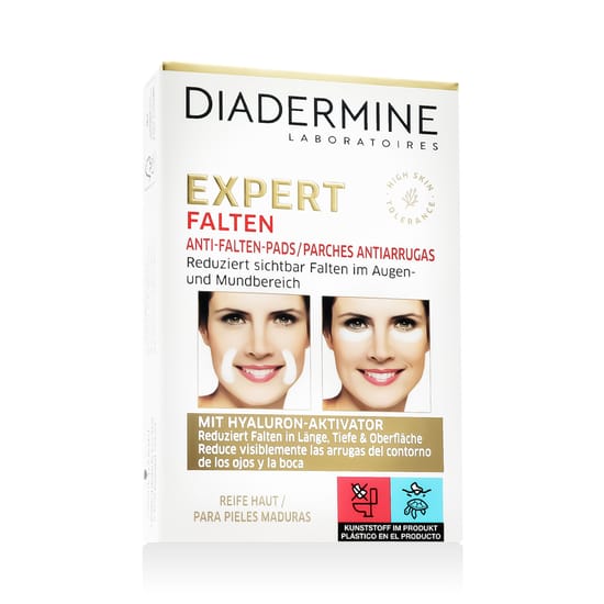 Detail view of Diadermine Laboratoires Expert Anti-Wrinkle Patches on skin