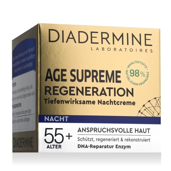 Оригинальная упаковка Diadermine Laboratoires Age Supreme Night Cream Баночка Diadermine Laboratoires Age Supreme Night Cream крупным планом