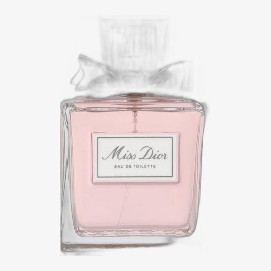 Original packaging of Dior Christian Miss Dior EDT perfume Close-up of Dior Christian Miss Dior EDT perfume bottle