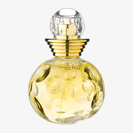 Close-up of the Dior Dolce Vita EDT bottle