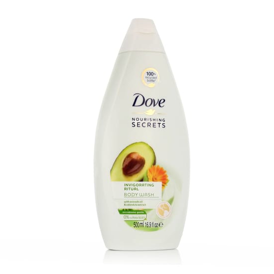 Dove nourishing secrets avokaadoõli & saialille kehapesu pudel