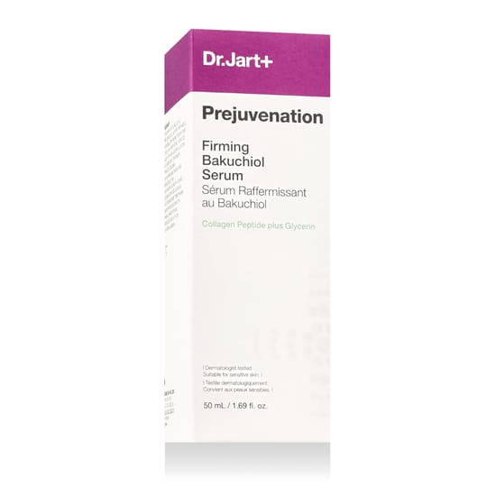 Ближайший план бутылочки Dr.Jart+ Prejuvenation Firming Bakuchiol Serum