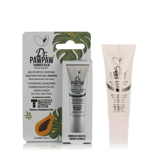 Close-up of Dr. PAWPAW Shimmer Balm tube