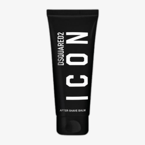 Elegant packaging of Dsquared2 Icon Pour Homme After Shave Balm, 100 ml, with minimalist design