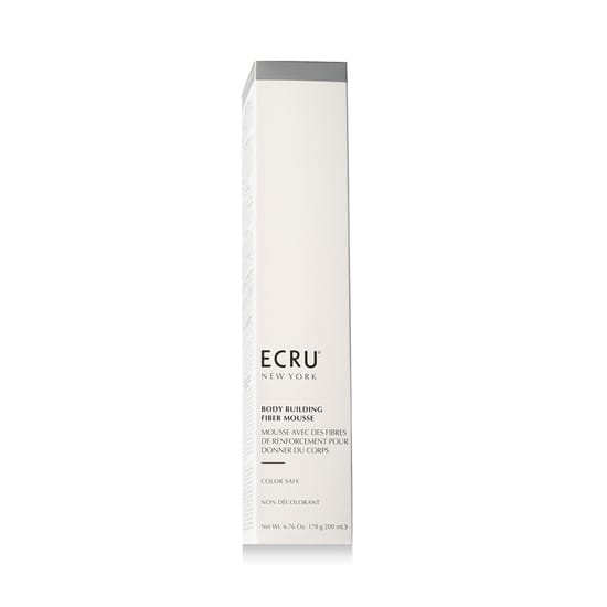 Детали упаковки ECRU® body building fiber mousse Флакон ECRU® body building fiber mousse на белом фоне