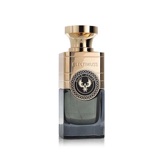 Elegant bottle of electimuss black caviar pure perfume