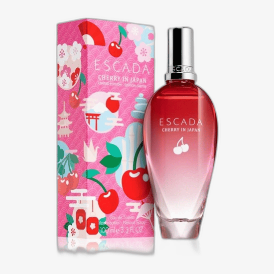 Escada cherry in japan eau de toilette 100 ml pudel