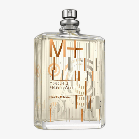Elegant bottle of Escentric Molecules Molecule 01 + Guaiac Wood EDT